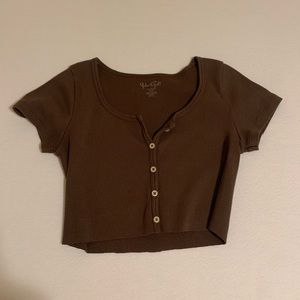 Brown Brandy Melville crop top